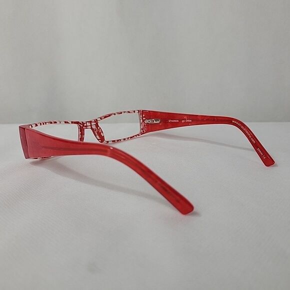 Etnia Barcelona Mykonos Eyeglasses Frames Clear Red Y2K Vintage Square 52-18-135 - Picture 5 of 11